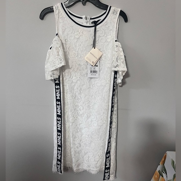 lace dress and sequined stripes girls dress